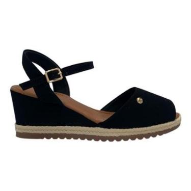 Imagem de Sandalia Bebecê Plataforma Nobuck Preto T5828-161-Feminino