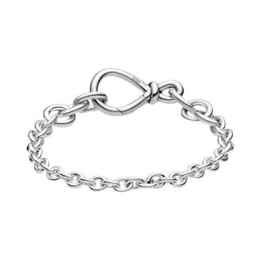 Imagem de Pulseira De Charme Com Fecho De Pérola Em Prata Esterlina 925, Acessór