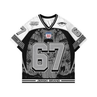 Imagem de Camiseta Unissex Oversize Estilo Y2K Coreano Com Estampa De Futebol Am