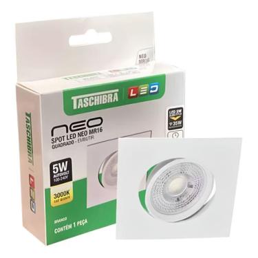 Imagem de Spot Led Neo Embutir Quadrado 5W Luz Quente 3000k Taschibra