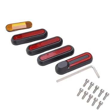 Imagem de KIMISS Capa de Cubos de Roda de Scooter Elétrica, 5 Peças para Condução Noturna Segura-fácil Instalação Acessórios de Proteção para Ajuste para M365, 1s, Pro, Pro2 (Vermelho)