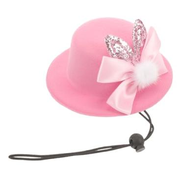 Imagem de Kisangel Chapéu de animal de estimação de Páscoa ajustável com orelhas de coelho e laço leve e resistente ao desgaste, acessório de fantasia de cachorro e gato para festas de primavera e celebrações