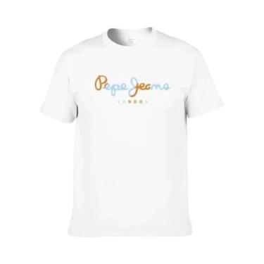 Imagem de Camiseta Casual De Algodão plus Size Unissex De Verão, Tendência De Al