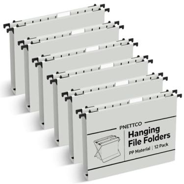 Imagem de Pasta de arquivo suspensa de plástico de capacidade extra, pacote com 12 pastas suspensas reforçadas, tamanho carta, pastas de armário de expansão de 2,5 cm, para arquivos em massa, gráficos médicos