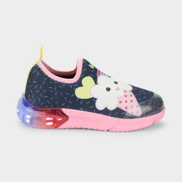 Imagem de Tênis Infantil Bibi Space Azul Marinho e Rosa de Sorvete, 25