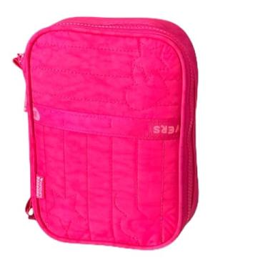 Imagem de Estojo Juvenil Box Fashion RoSA Colorido para Escola e Faculdade – Organização, Estilo e Praticidade|Material Resistente