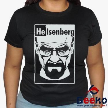 Imagem de Baby Look Breaking Bad 100% Algodão - Heisenberg -  Geeko, Preto, GG