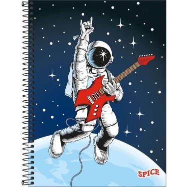 Imagem de Caderno Espiral Capa Dura 1 Matéria Universitário 80 Folhas Pautadas