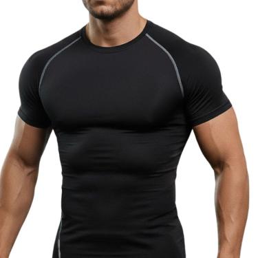 Imagem de Camiseta De Compressão Masculina Academia Manga Curta Linha
