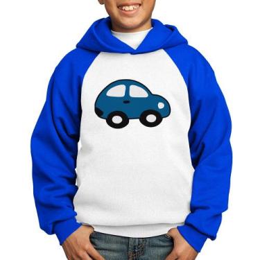 Imagem de Moletom Infantil Carrinho Azul - Foca na Moda, Branco, Azul, 2