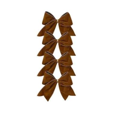 Imagem de Laços De Tecido Vermelho Para Guirlanda De Natal DIY 4pcs 12pcs Decora