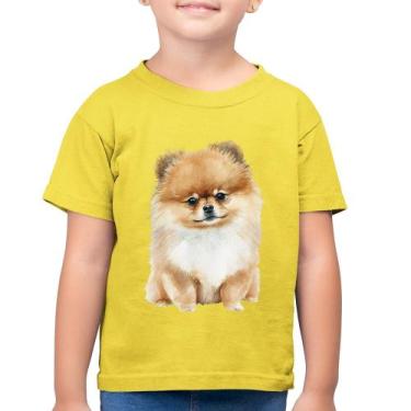 Imagem de Camiseta Algodão Infantil Cachorro Spitz Alemão Lulu da pomerânia - Fo