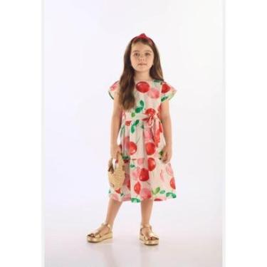 Imagem de Vestido Cereja Midi Algodão Linho Up Baby-Feminino