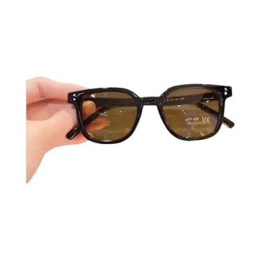 Imagem de Óculos De Sol Vintage Quadrados Para Crianças UV400, Proteção Ao Ar Li