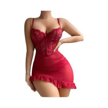 Imagem de Sutiã Transparente Com Aro, Camisola Sexy De Renda, Lingerie Transpare