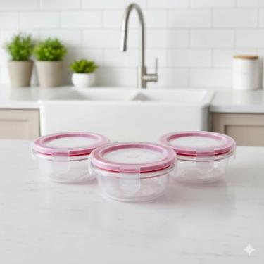 Imagem de Potes Herméticos Vidro Conjunto 3 Unidades para Mantimentos Cozinha