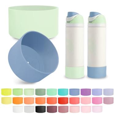 Imagem de Kaitiaki 2 peças de bota de silicone para garrafa de água FreeSip Owala 680 g, capa inferior antiderrapante resistente a arranhões, acessórios de garrafas esportivas protetoras, livre de BPA (verde