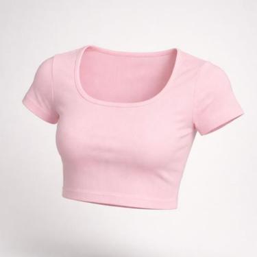 Imagem de Cropped Ribana Leve Algodão Candy Color Cor:RosaTamanho:Unico - Lush !