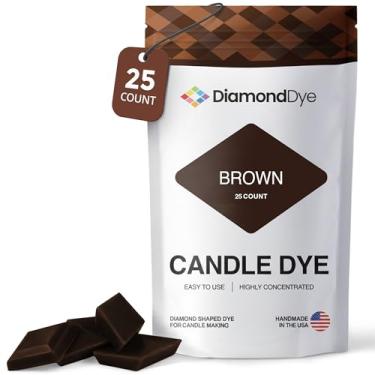 Imagem de Tinta marrom para velas – Feito nos EUA – Corantes premium – Altamente concentrado – Cores populares para parafina ou cera de soja – Ótimo para profissionais ou amadores – 25 chips de tinta