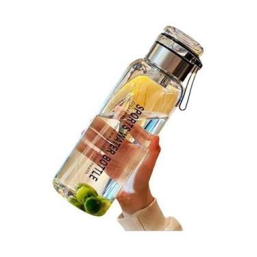 Imagem de Garrafa De Água De Vidro Transparente De Grande Capacidade Para Esport