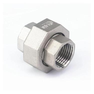 Imagem de 1/5.1 cm rosca fêmea 304 soquete inoxidável conjunto de encaixe de tubulação conector água gás óleo