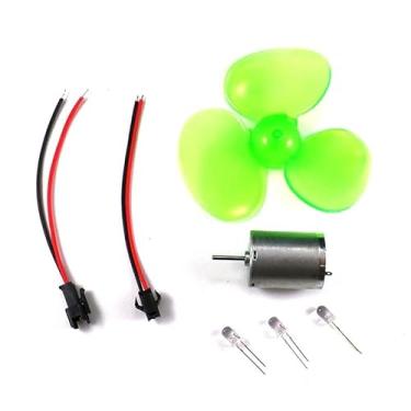 Imagem de DC Electronic Starter Kit DIY pequeno motor de arranque eletrônico micro turbina eólica lâmina gerador de brisa M68E