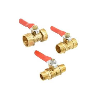 Imagem de Válvula de rosca macho de latão 1/4 3/8 1/2 polegada conector de torneira de jardim acessórios de irrigação por gotejamento acoplador de reparo de tubo 1 peça WWECCQIJ (rosca 1I4)