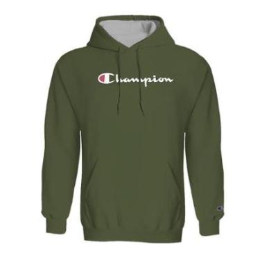 Imagem de Moletom Champion Felpado c Capuz Logo Script Ink Cinza-Masculino