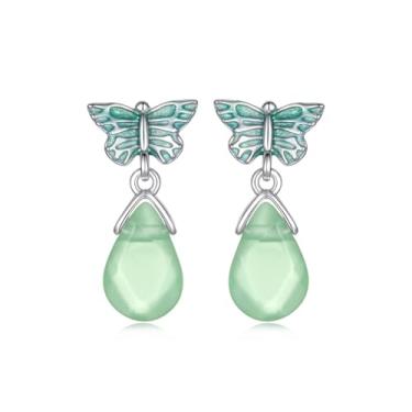 Imagem de GemKing Brincos de trevo de quatro folhas brilhantes BSE1211, Prata esterlina, Sem Pedra Preciosa