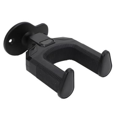 Imagem de RiToEasysports Suporte de Parede para Guitarra, Suporte de Metal Com Trava Automática para Guitarras Acústicas Elétricas, Banjo, Baixo, Bandolim (Base Preta)