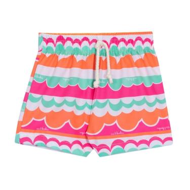Imagem de Bermuda Infantil Menina Ondas Coloridas Nini & Bambini-Feminino