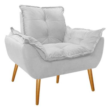 Imagem de Poltrona Opala Palito Mel Corano - Doce Sonho Móveis, Branco