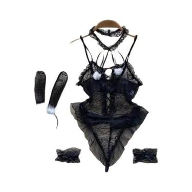 Imagem de Vestido Curto Sexy Vermelho Para O Natal, Lingerie Bodycon Feminina, P