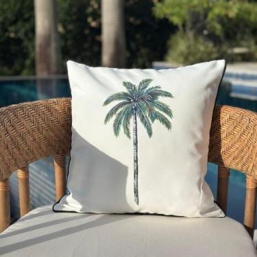 Imagem de Capa Almofada Coqueiro Verde Impermeável 45x45 - AMOFADAS