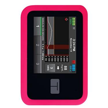 Imagem de Capa de silicone premium (substitua o cartucho enquanto o dispositivo estiver em uma capa) para bomba de insulina Tandem t: Slim X2 (rosa choque)