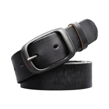 Imagem de Cinto Masculino De Couro Legítimo De Alta Qualidade Com Fivela De Liga
