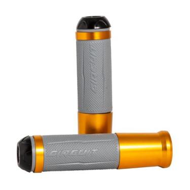 Imagem de Manopla Circuit Silverstone Alumínio, Cinza, Dourado