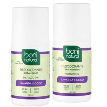Imagem de KIT 2 BONI NATURAL DESODORANTE MAGNESIO E LAVANDA VEGANO SEM ALUMINIO 55ML / GENERICO
