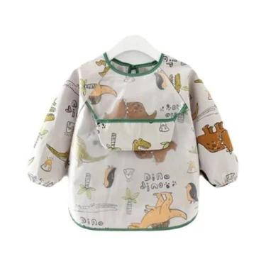 Imagem de Babadores Impermeáveis De Manga Longa Para Bebês Recém-Nascidos, Roupa