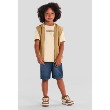 Imagem de Conjunto infantil menino com colete Mundi, Natural, 10