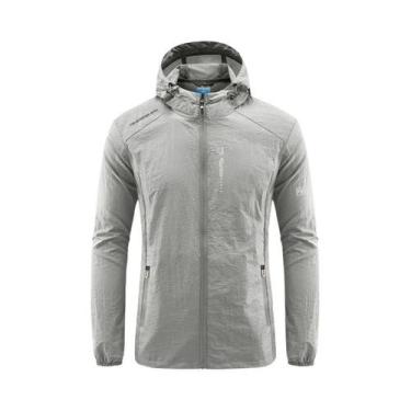 Imagem de Jaqueta Masculina Ultra Leve Com Capuz E Proteção Solar Para Caminhada