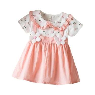 Imagem de Vestido De Verão Com Estampa Floral Para Bebê Menina, Vestido De Praia