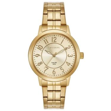 Imagem de Relógio Seculus Feminino Ref: 44311lpsvda1 Casual Aço Dourado