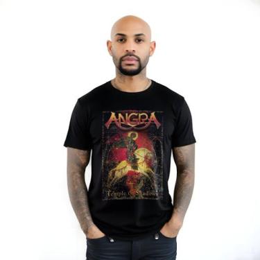 Imagem de Camiseta Preta Banda Angra - Bomber Rock - 100% Algodão - ALT UNIVERSE