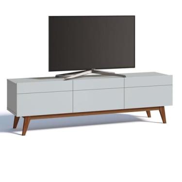 Imagem de Rack para TV até 75 Polegadas Mazza 3 Gavetas Branco - Modern