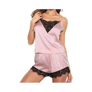 Imagem de Conjunto De Pijama Sexy De Renda Para Mulheres, Lingerie Sem Alças E S