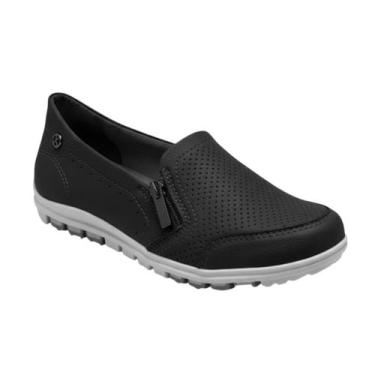 Imagem de Tênis Feminino com Zíper Calce Fácil Kolosh C0529A - Preto - 36, Preto