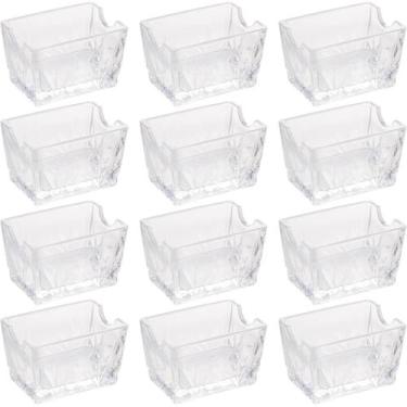 Imagem de Kit 12 Porta Sachês de Vidro Dublin Chá Açucar Café Maionese Ketchup L