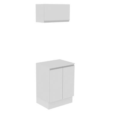 Imagem de Conjunto 60cm Smart MDF 2 Portas 1 Suspensa Branco Madesa
