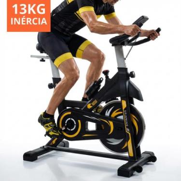 Imagem de Bicicleta Ergométrica Spinning Roda De Inércia 13kg Ajustável Pro 120k